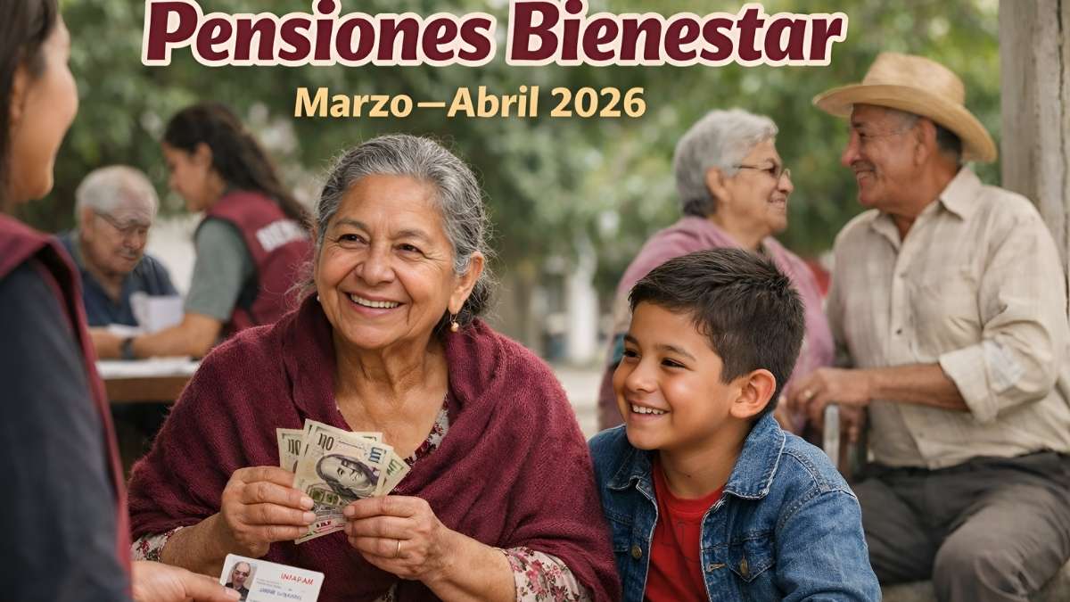 Pensiones Bienestar marzo–abril 2026: adultos mayores, monto actualizado y calendario por apellido