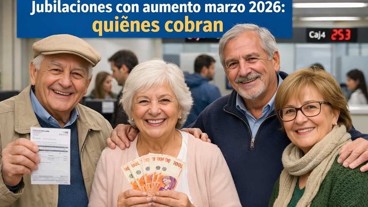 Jubilaciones con aumento marzo 2026: quiénes cobran, cuánto se paga y fechas de acreditación