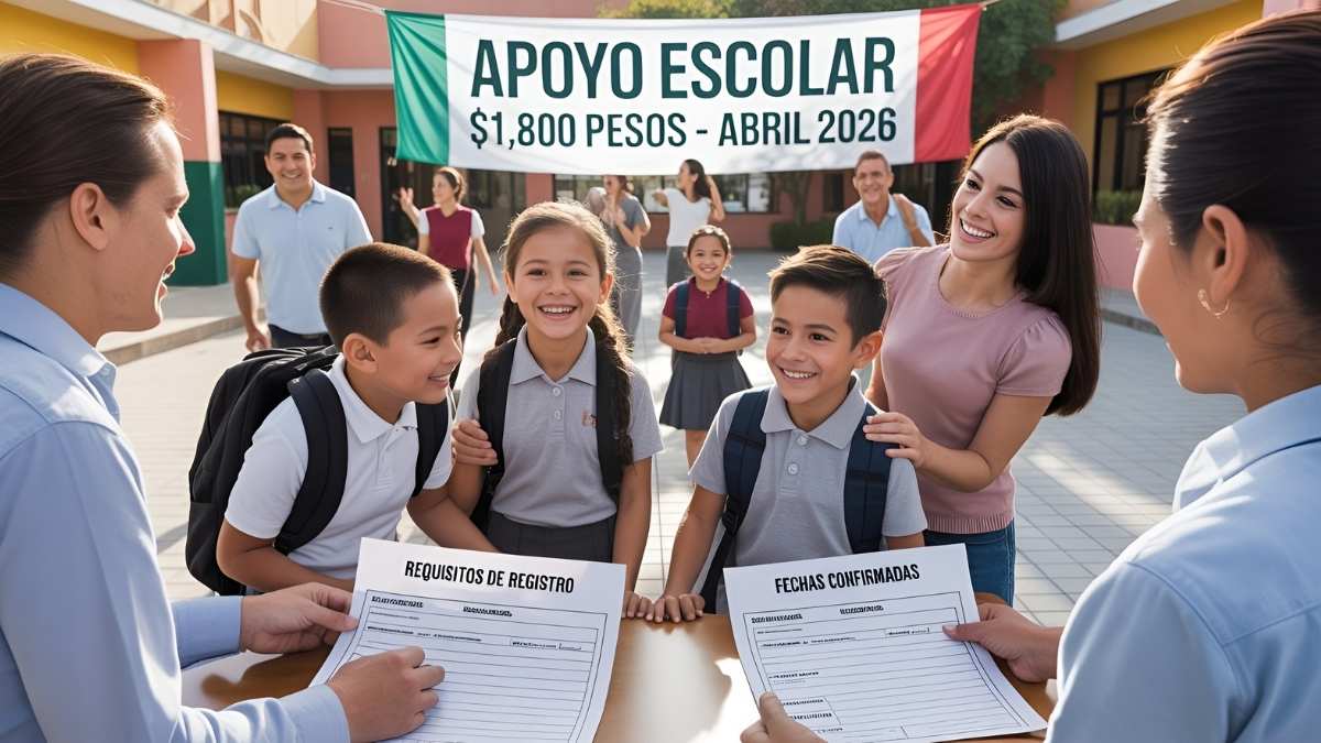 México abril 2026: apoyo escolar de 1,800 pesos para estudiantes, requisitos de registro y fechas de entrega confirmadas