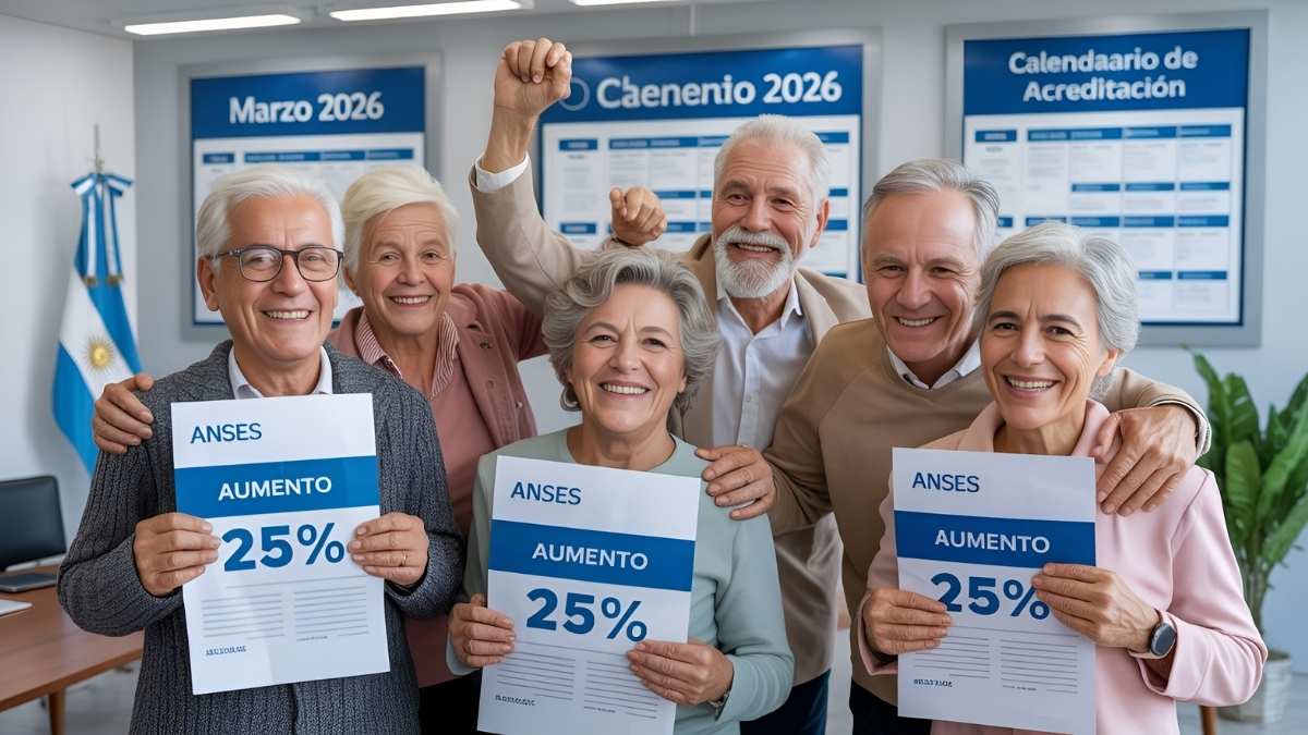 Argentina marzo 2026: jubilados con aumento de 25% en haberes, cómo tramitar y calendario de acreditación en ANSES