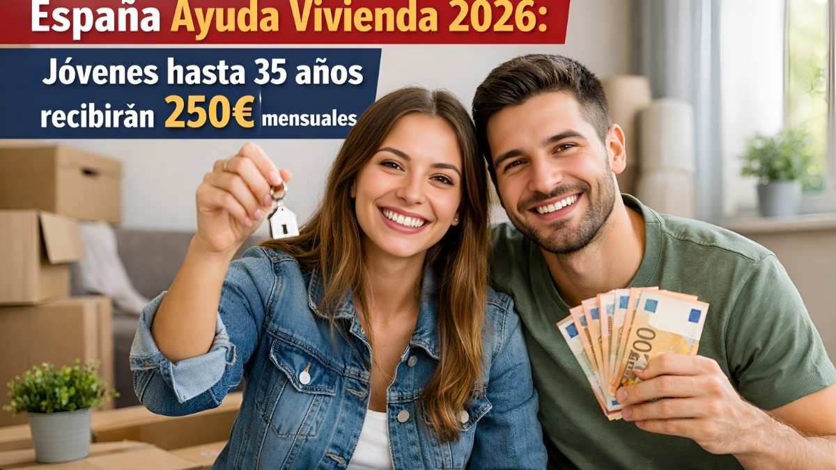 España Ayuda Vivienda 2026: Jóvenes hasta 35 años recibirán 250€ mensuales, solicitud online y cobro desde abril