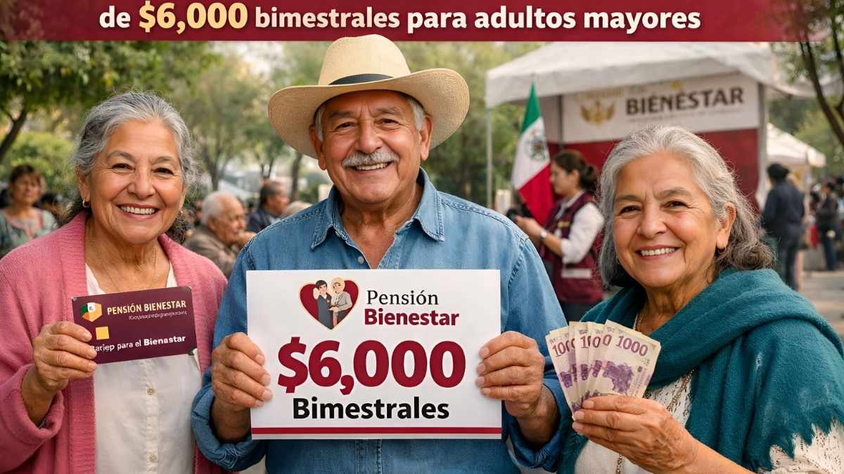 México marzo 2026: Pensión Bienestar de $6,000 bimestrales para adultos mayores, registro en módulos, pagos del 2 al 26 de marzo