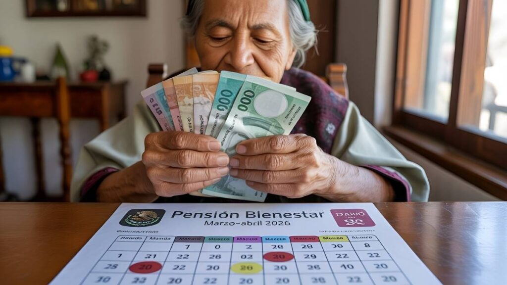 Pensión Bienestar marzo–abril 2026: depósito de $6,000 MXN, quiénes reciben y calendario por apellido