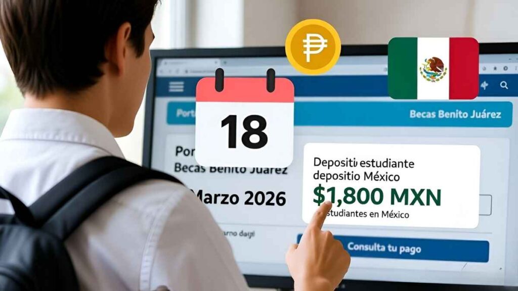 México marzo 2026: Becas Benito Juárez $1,800 estudiantes, solicitud en portal oficial y depósito el 18